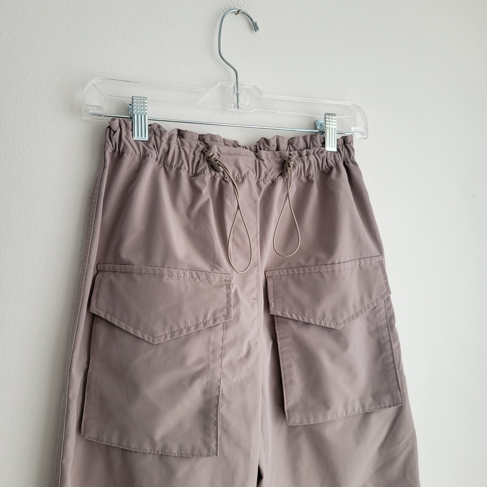 NWOT LOVE TREE Taupe Drawstring Waist Cargo Pants - Picture 3 of 5